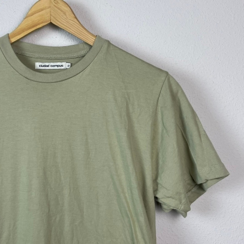 Ciudad Campus Graphic T-Shirt Women S Olive Green Festival Calligraphy Boho - Picture 2 of 8